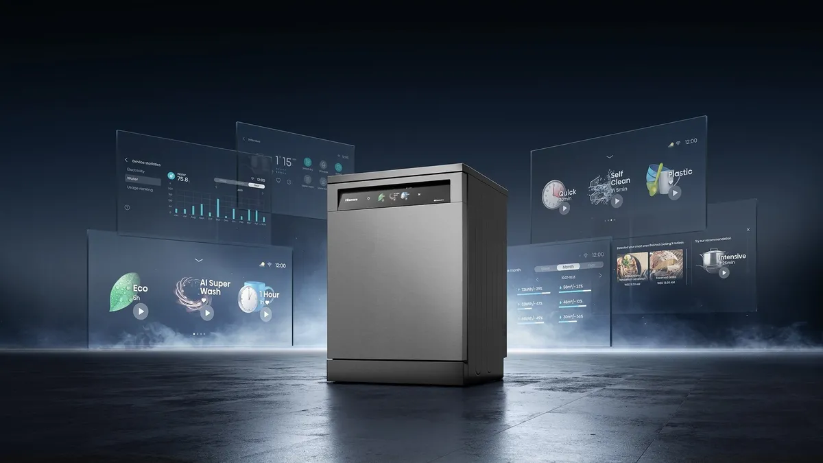 AI-alapú mosogatógépet mutatott be a Hisense
