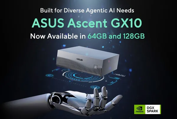 64 GB-os ASUS Ascent GX10 érkezik helyi AI-fejlesztéshez