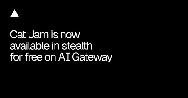 Ingyenesen használható a Cat Jam rejtett modellként a Vercel AI Gatewayben