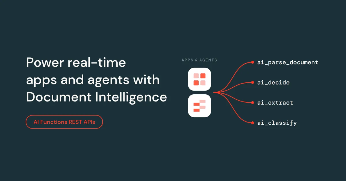 Valós időben dolgozza fel a dokumentumokat a Databricks új API-készlete