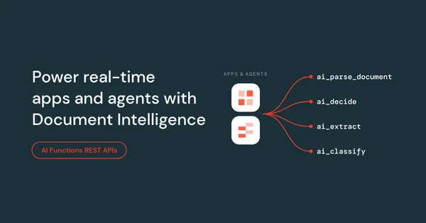 Valós időben dolgozza fel a dokumentumokat a Databricks új API-készlete