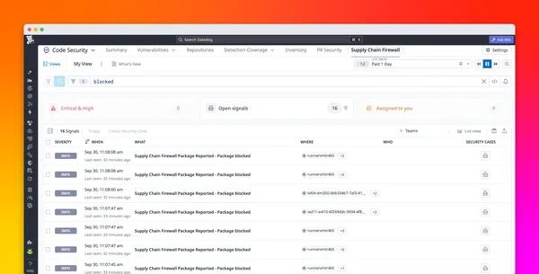 A Datadog már telepítés előtt blokkolja a kártékony csomagokat