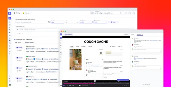 A Datadog Session Replay egy helyre hozza a kivizsgálást és az együttműködést