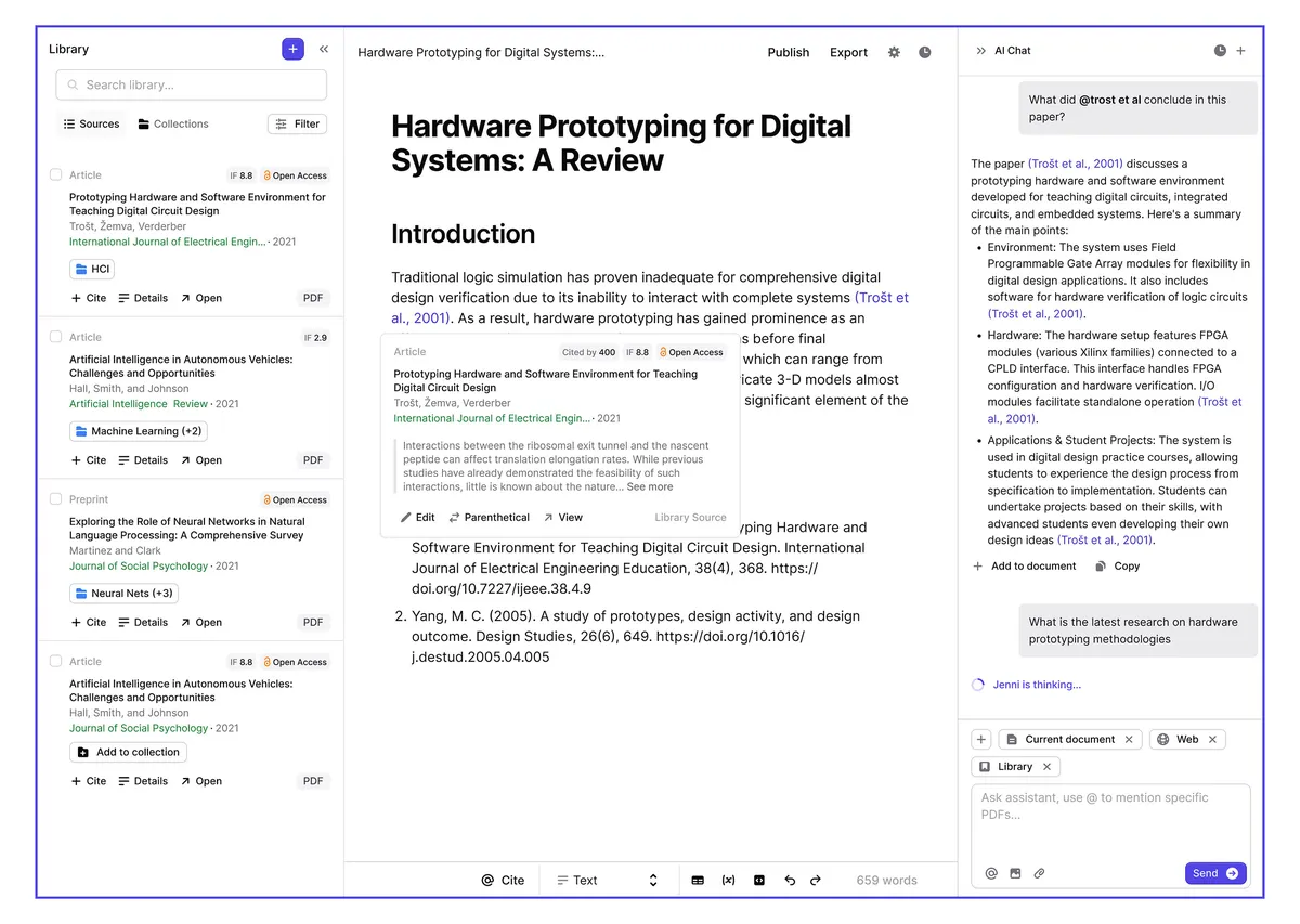 A Digital Science felvásárolta a Jenni AI kutatási asszisztenst
