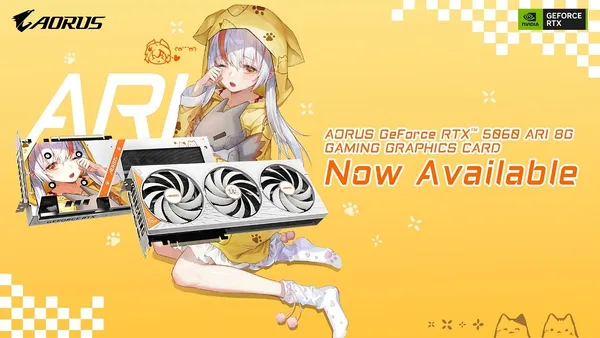 Elérhető a GIGABYTE anime ihlette AORUS GeForce RTX 5060 ARI Edition