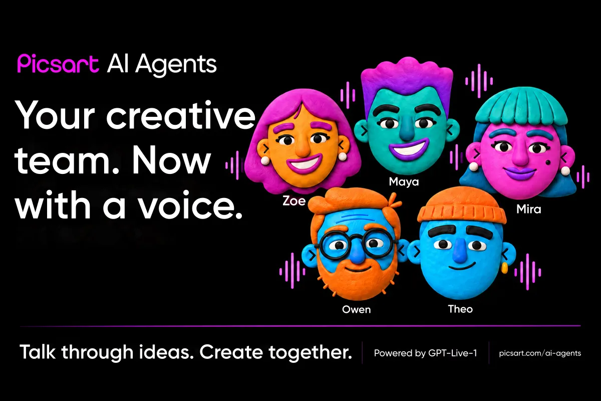 Élő hanggal bővültek a Picsart AI Agents ügynökei