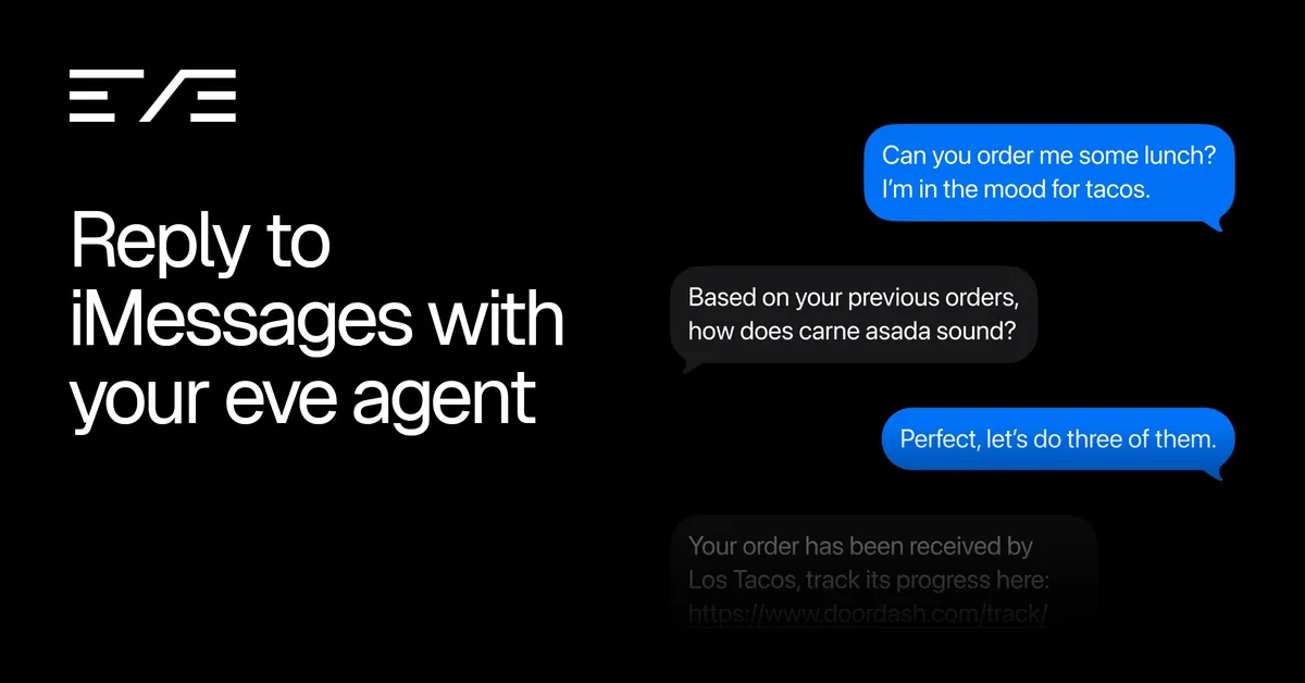 Az eve agents már iMessage-en keresztül is kapcsolódhat
