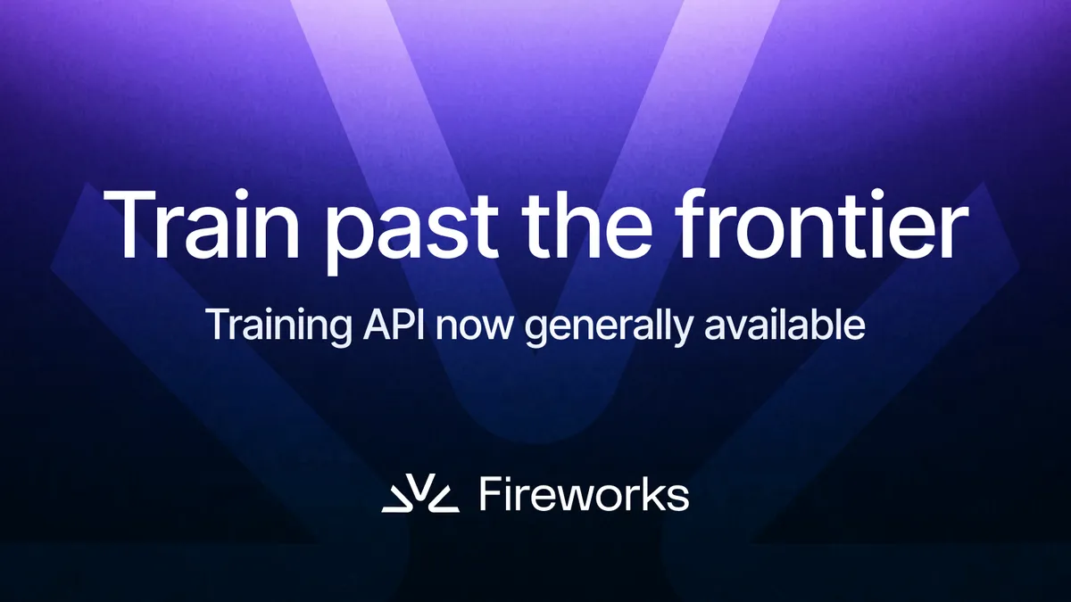 Általánosan elérhetővé tette Training API-ját a Fireworks AI