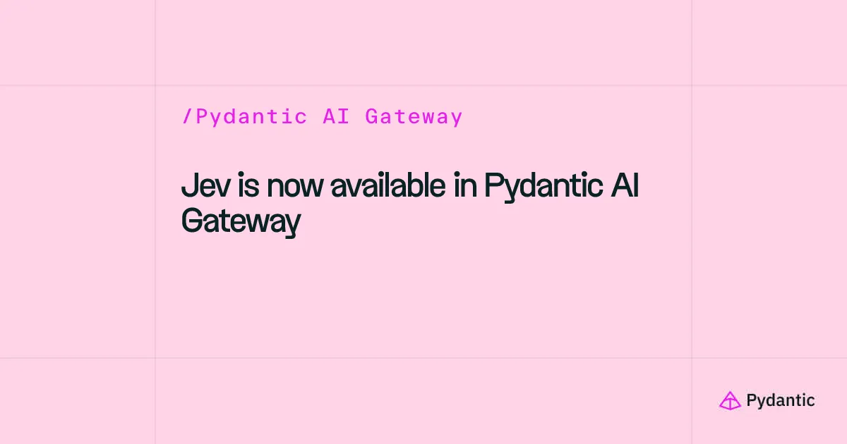 A Pydantic AI Gatewayen is elérhető a TypeSafe Jev modellje