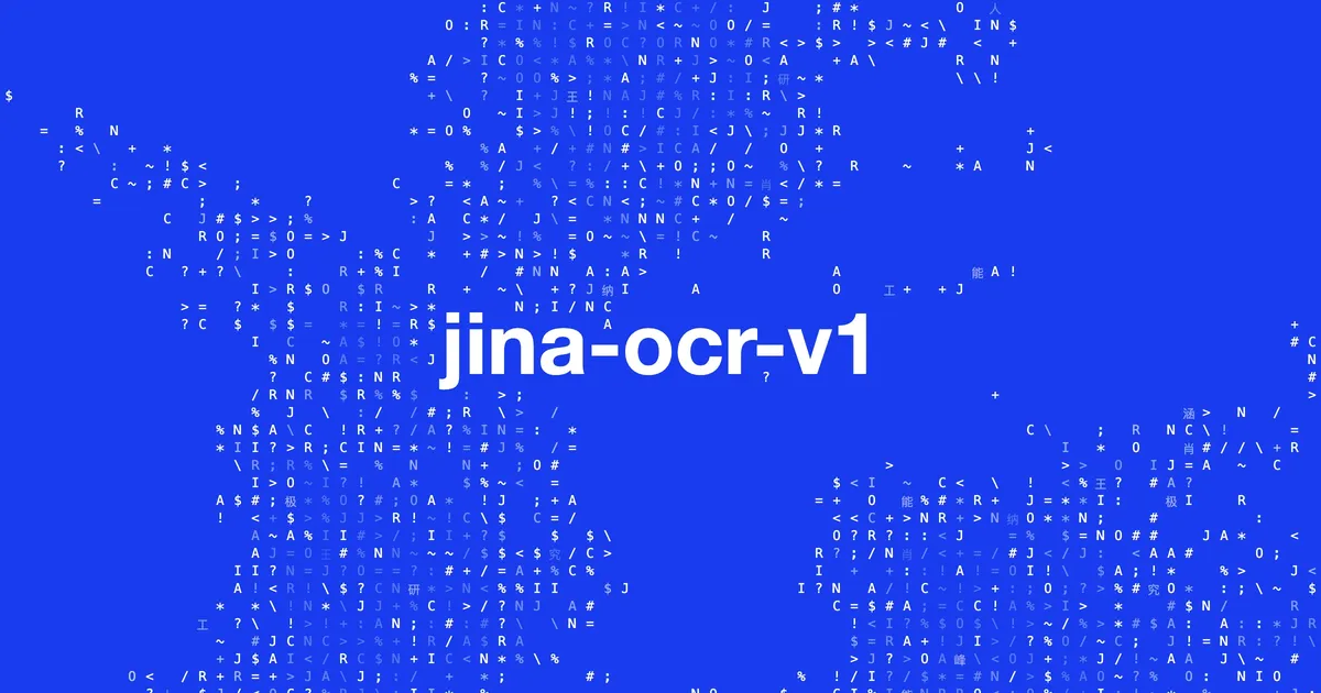 Jina-OCR-v1: olcsó GPU-kra optimalizált dokumentumfeldolgozó modell