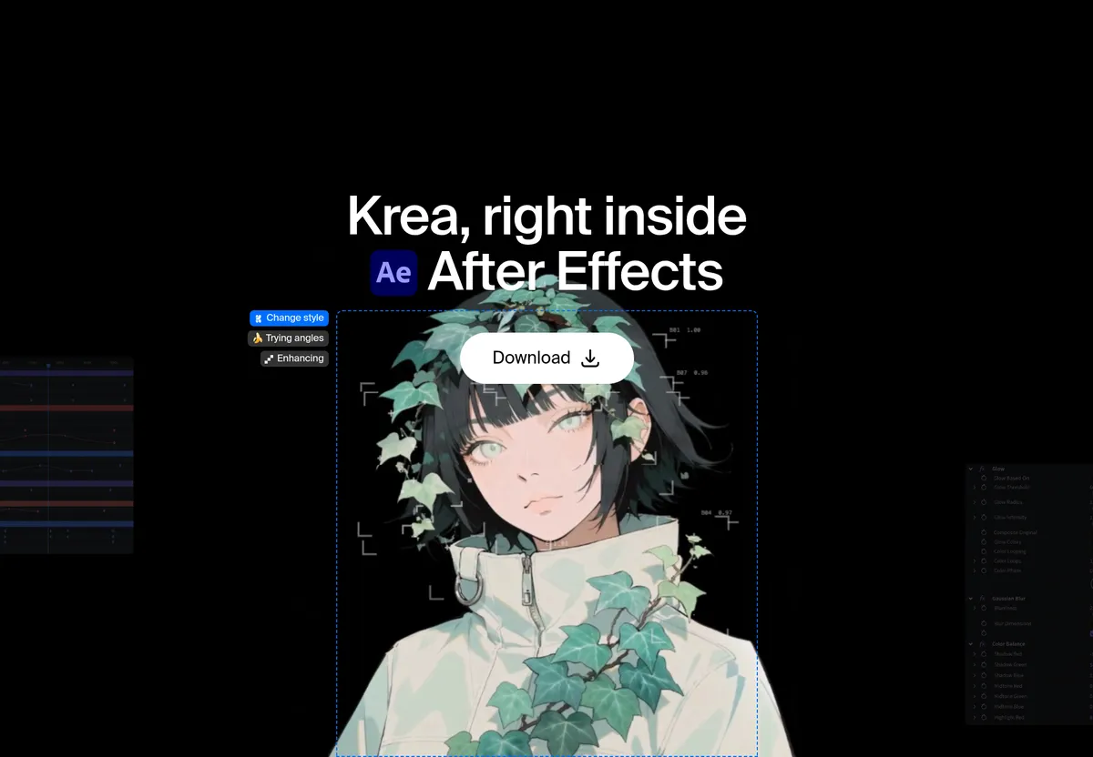 Krea-plugin érkezett az After Effectshez képek és hátterek készítésére