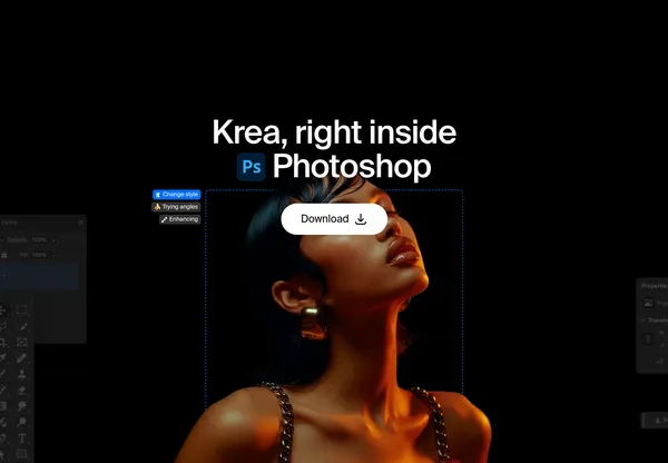 Krea-plugin érkezett Photoshophoz háttércserével és videógenerálással