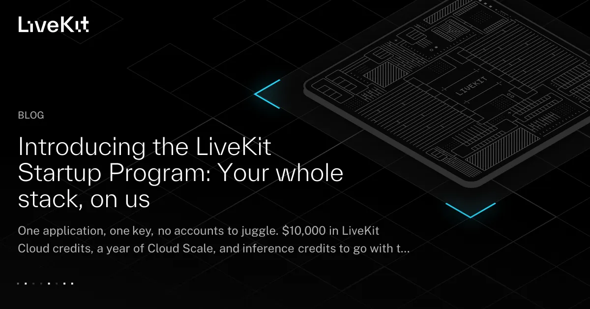 A LiveKit 23 ezer dolláros programmal segíti az AI-startupokat