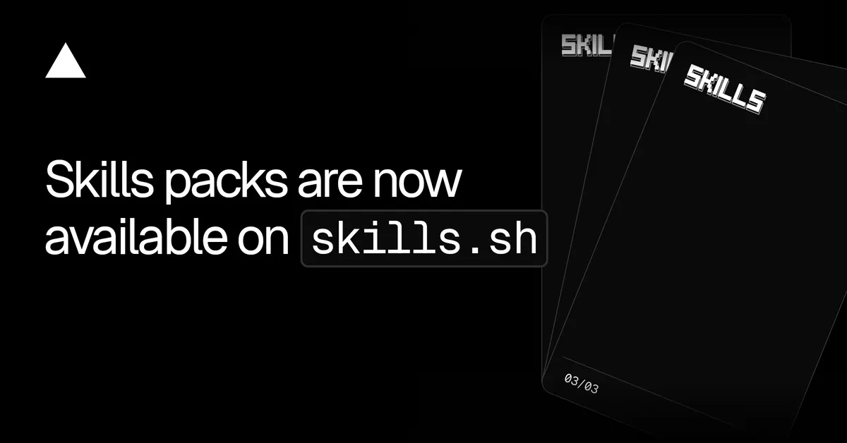 Megosztható skill packeket indított a Vercel a skills.sh oldalon