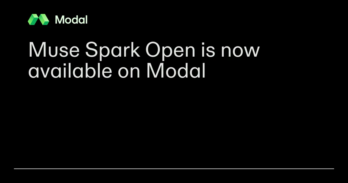 A Meta kiadta a Muse Spark Open modell súlyait, a Modalon is elérhető