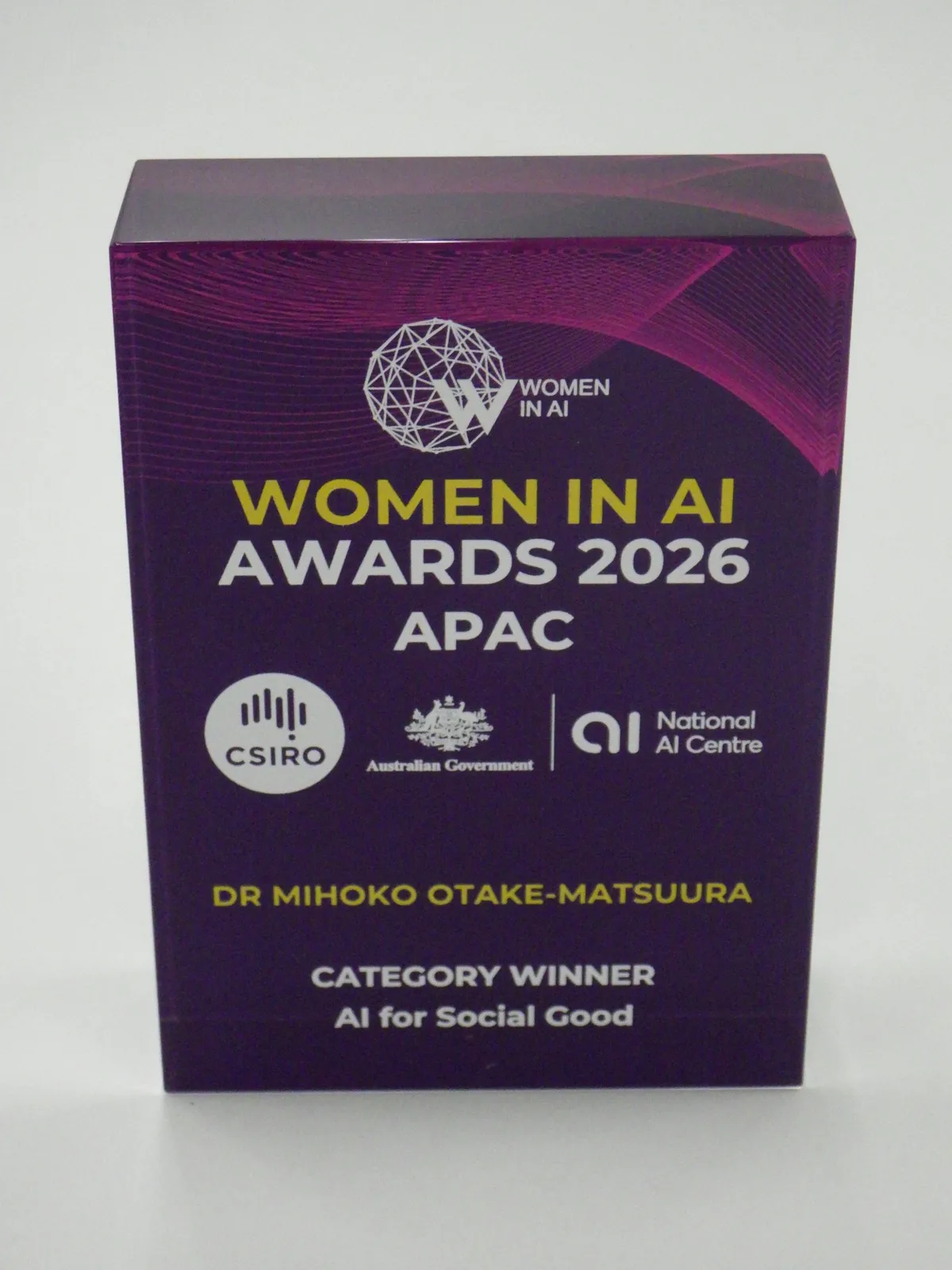 Mihoko Otake kapta az AI for Social Good díjat