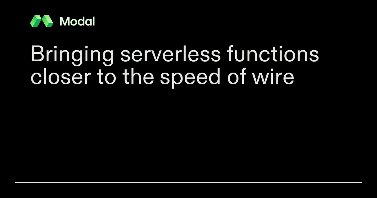 A Modal 80 milliszekundummal csökkentette a Function Call késleltetését