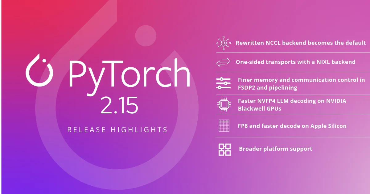 Megjelent a PyTorch 2.15, alapértelmezett lett az új NCCL backend