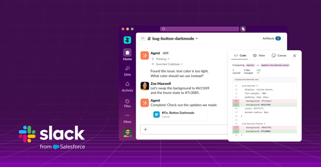 A Salesforce bemutatta a Slack Code-ot, közös munkatérrel AI-kódoló ügynököknek