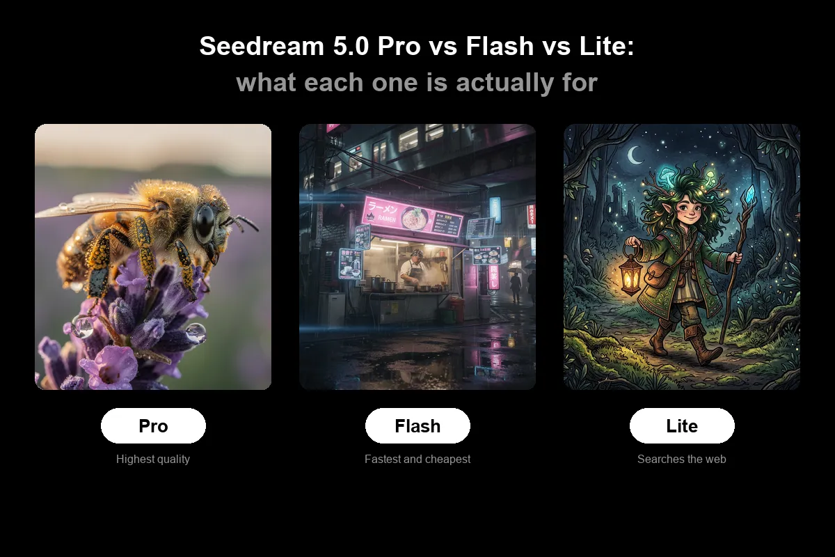 Seedream 5.0: nem ugyanazt tudja a Pro, a Flash és a Lite
