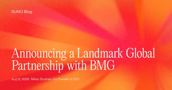 A Suno globális partnerséget kötött a BMG-vel