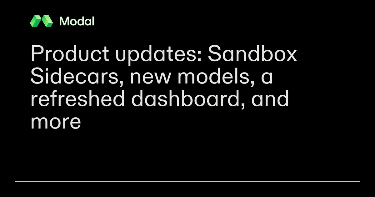 Új modellek és Sandbox-funkciók érkeztek a Modalhoz