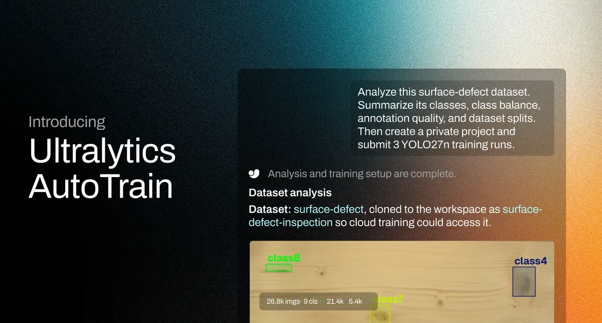 AutoTrainnel egyszerűsíti a látásalapú AI-modellek betanítását az Ultralytics