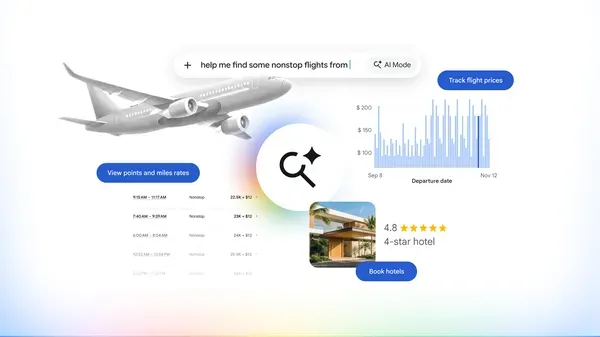 Utazástervezési és foglalási funkciókat kap a Google AI Mode