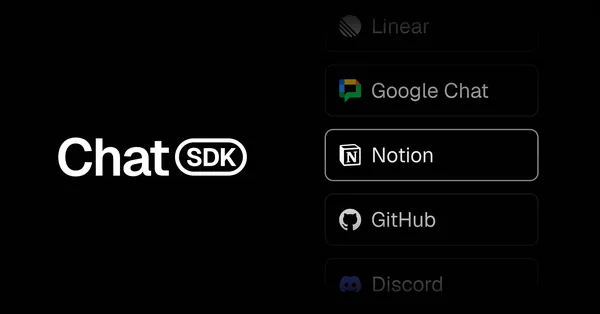A Vercel Notion-integrációt adott a Chat SDK-hoz