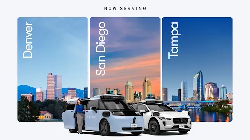 A Waymo három új amerikai városban indította el az utasfuvarokat